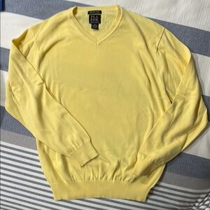 JoS. A. BANK Men's Yellow V-Neck Sweater